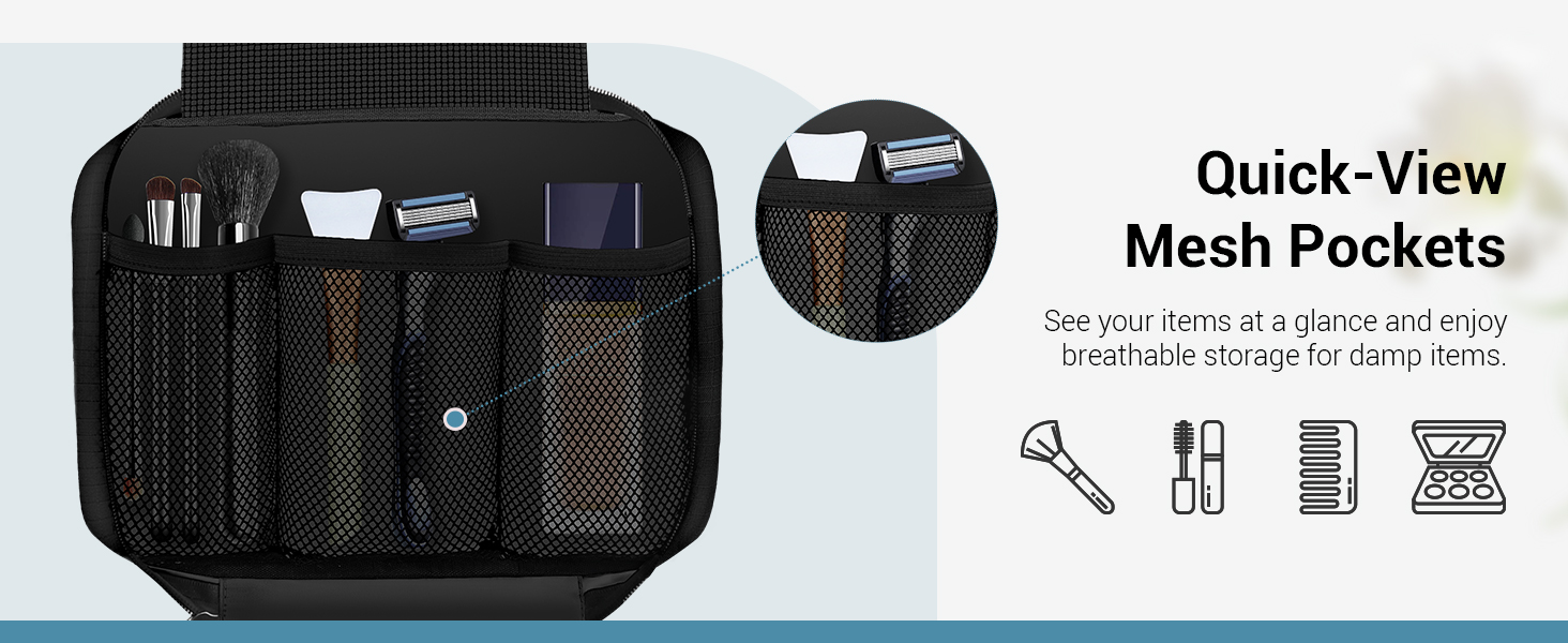Чоловіча/жіноча косметичка Maliton для подорожей з 4 відділеннями (водостійка, компактна)