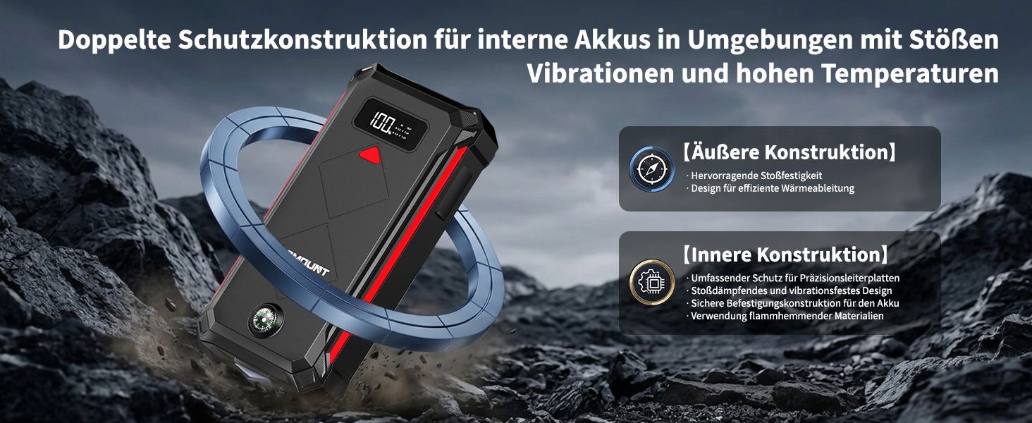 Powerbank для автомобіля Starthilfe 7000A 23800mAh (бензин/дизель) з LED ліхтарем
