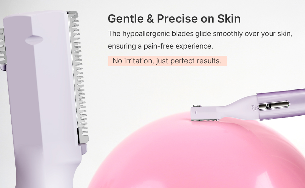 TOUCHBeauty AG-1658W: Професійний триммер для тіла та обличчя (білий/фіолетовий)