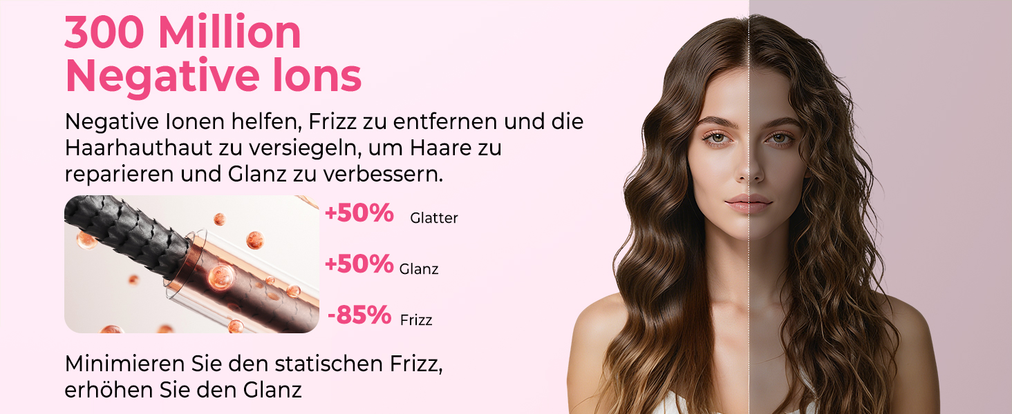 Мультистайлер для волосся 5 в 1 Atopskins Air Styler 1000W: фен-щітка, вирівнювач та плойка для сушіння, завивки та гладкого волосся, колір Creamrosa
