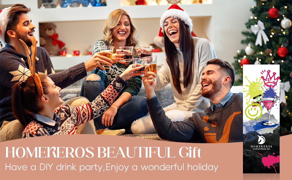 Набір для коктейлів 12 предметів: шейкер, аксесуари, професійний барний набір | Подарункова коробка