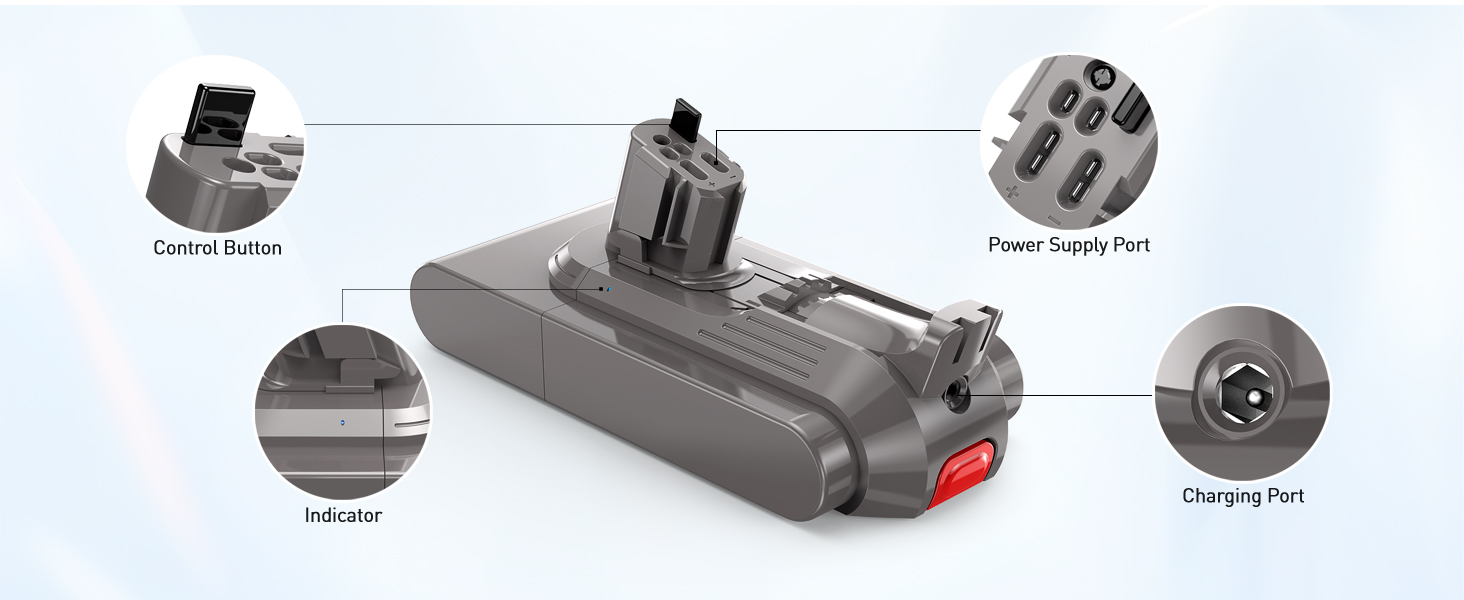 Акумулятор NASTIMA 25,2V 3900mAh Li-ion для пилососів Dyson V11, V15 (970425-01, 970938-01)