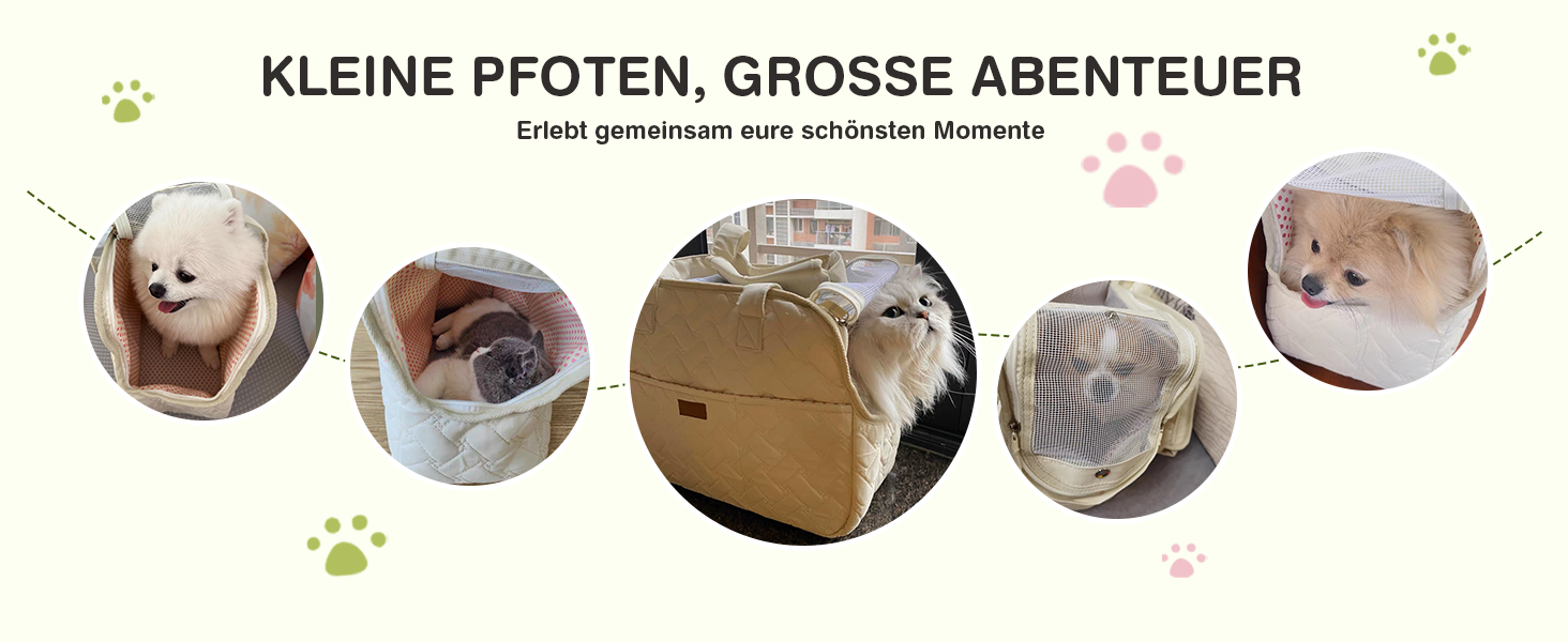 Транспортна переноска для котів та собак, переноска для тварин, сумка-переноска для собак та котів, аксесуари для подорожей, переноска для цуценят, регульований поводок (Сріблястий, L)