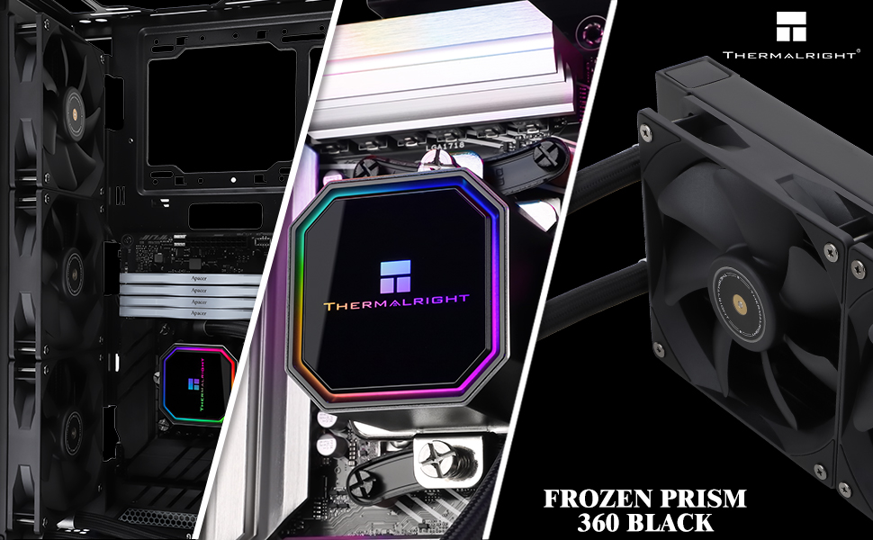 Система рідинного охолодження процесора Thermalright Frozen Prism 360 White ARGB, 360мм, 3 PWM вентилятори, для Intel LGA1700/1851, AMD AM4/AM5, Білий