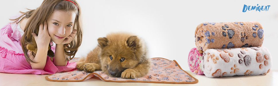 М'яка ковдра для собак та котів Demigeat, 3 шт. - тепла, миється, для літа та весни, велика лапка