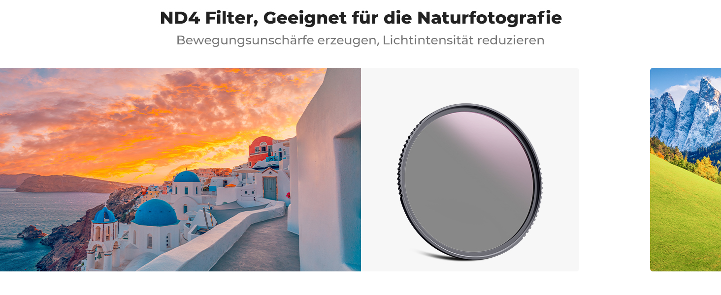 Набір фільтрів K&F Concept 58mm: UV, CPL, ND4 (Nano-Klear)