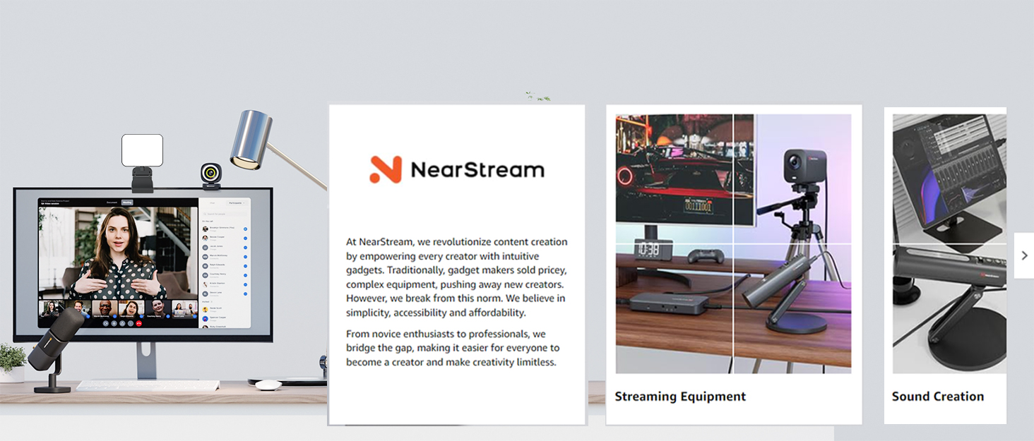 Динамічний мікрофон NearStream USB/XLR для PC Gaming, Streaming, Podcast. З регулюванням гучності, LED кнопкою Mute та кріпленням. Сумісний з MAC, PS4, PS5, Mixer (AM10X)