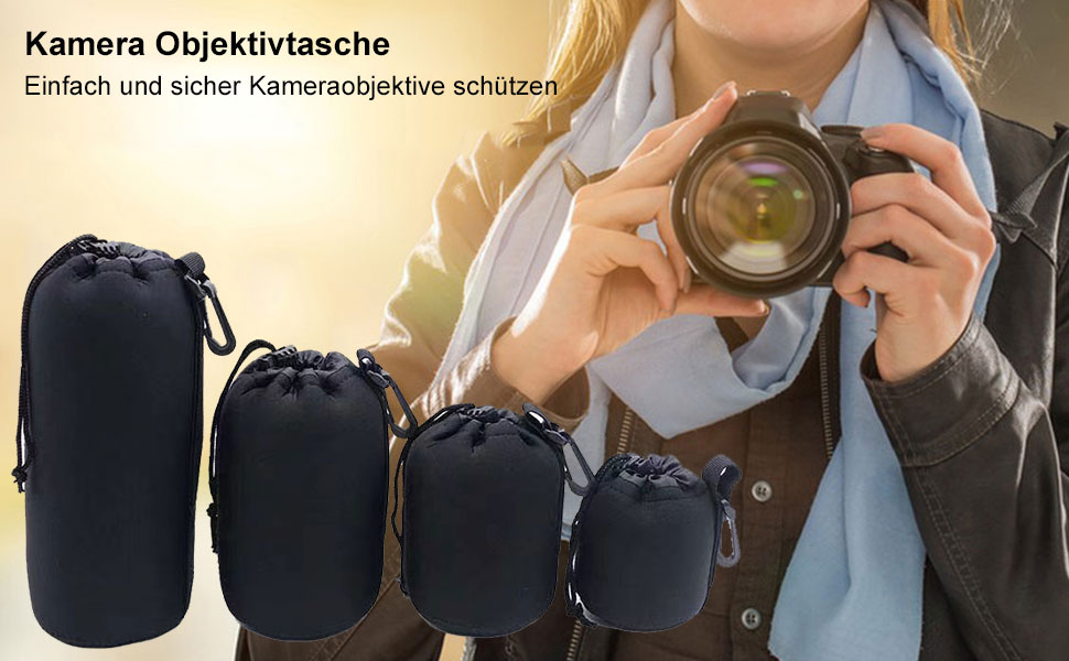 Набір чохлів для об'єктивів камери (4 шт.) - S, M, L, XL, водонепроникні, з підкладкою