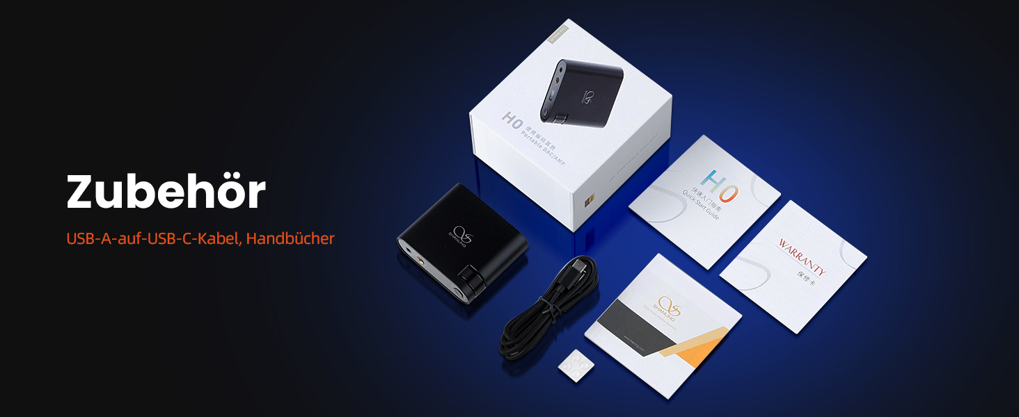 Shanling H0 - Портативний ЦАП/підсилювач, для ПК, ноутбуків, геймінгу, без акумулятора, 32-біт/768kHz DSD256, 3.5mm/4.4mm виходи