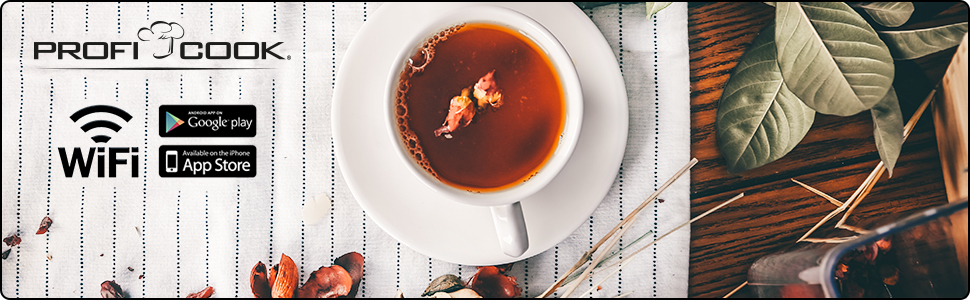 Електричний чайник ProfiCook PC-WK 1020 G: скляний корпус, 1.7 л, з тефлоновим фільтром, функція підігріву, 3000 Вт