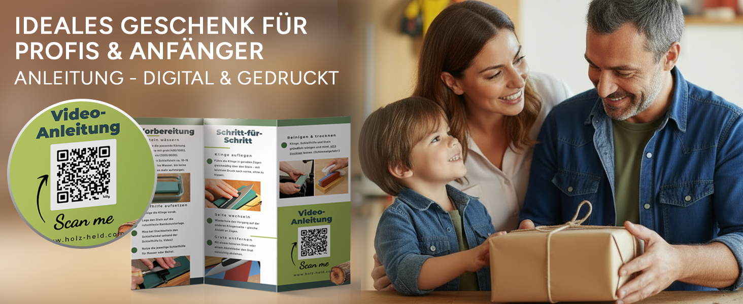 Набір для заточування ножів та інструментів Schleifstein: 400/1000/3000/8000 гріт, шкіра, кутник для заточування