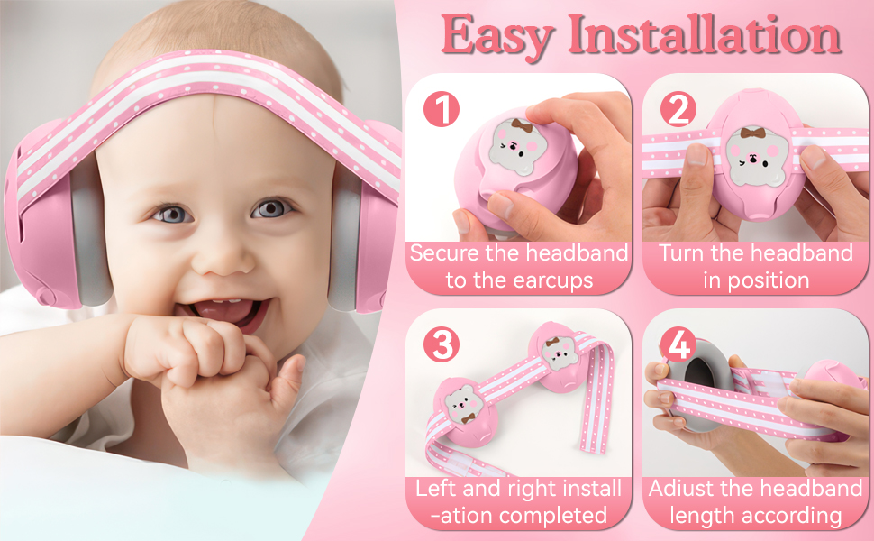 Навушники для захисту слуху для малюків Mumba (рожеві)