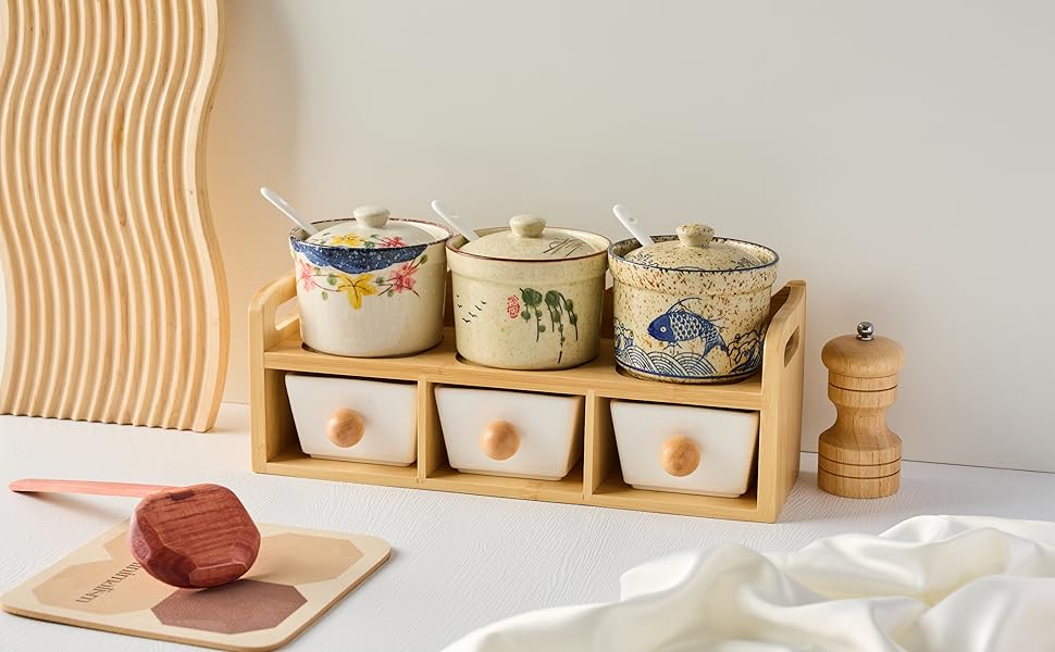 Керамічна цукерниця з ложкою, 430 мл, з кришкою та ложкою, для кухні, дому, кав'ярні (білий)