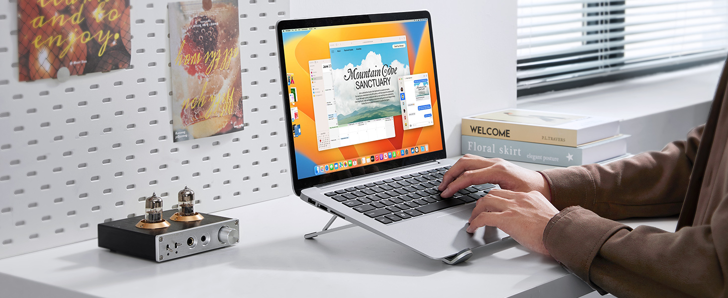 Підставка для ноутбука UGREEN з регулюванням висоти, алюміній, 5 рівнів, вентиляція, ергономічна, до 17.3 дюймів, сумісна з MacBook, Asus, Acer, HP, Dell