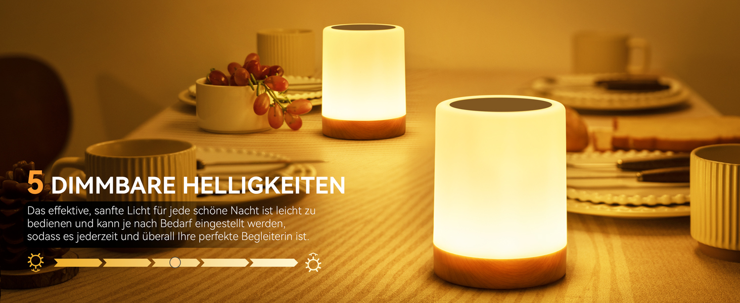 Нічник Auxmir для дітей з акумулятором 3000mAh, LED-лампа настільна сенсорна з регулюванням яскравості, 5 режимів, 13 кольорів, 5 рівнів яскравості, бездротова лампа з таймером та пультом дистанційного керування, нічник для декору спальні, тераси