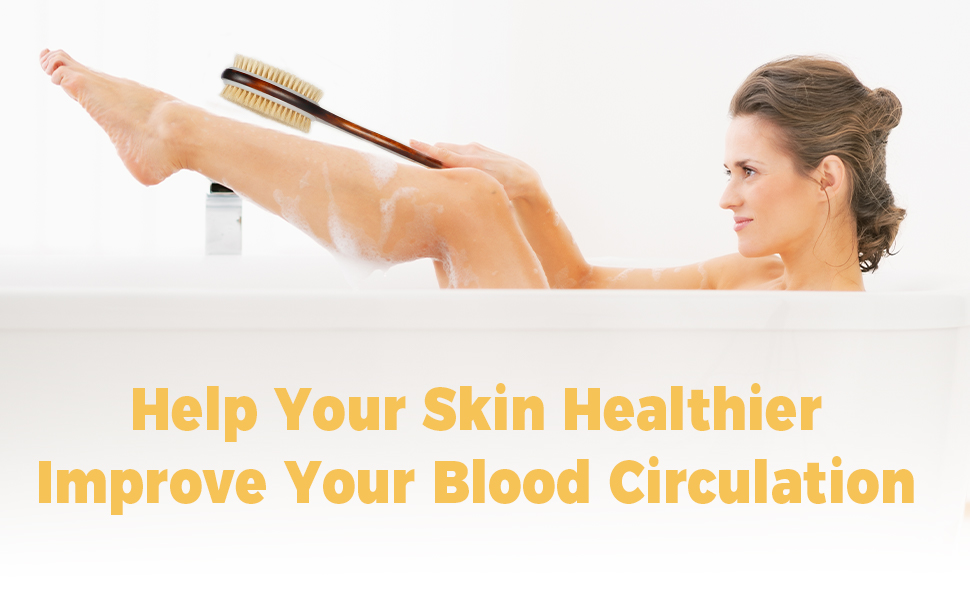 Набір з 2 шт. щітки для спини та душу з довгим руків'ям, для тіла, для пілінгу, натуральна щетина, видаляє омертвілу шкіру, зменшує целюліт, покращує лімфодренаж