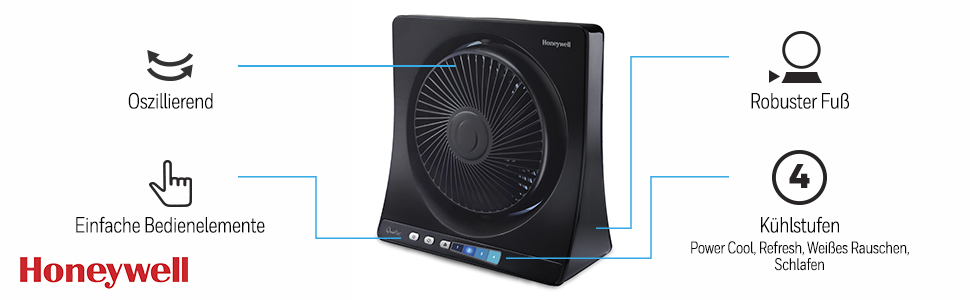 Вентилятор Honeywell QuietSet Tower HT354 - Турбо вентилятор для дому, 5 швидкостей, осциляція 80°, таймер, пульт ДК