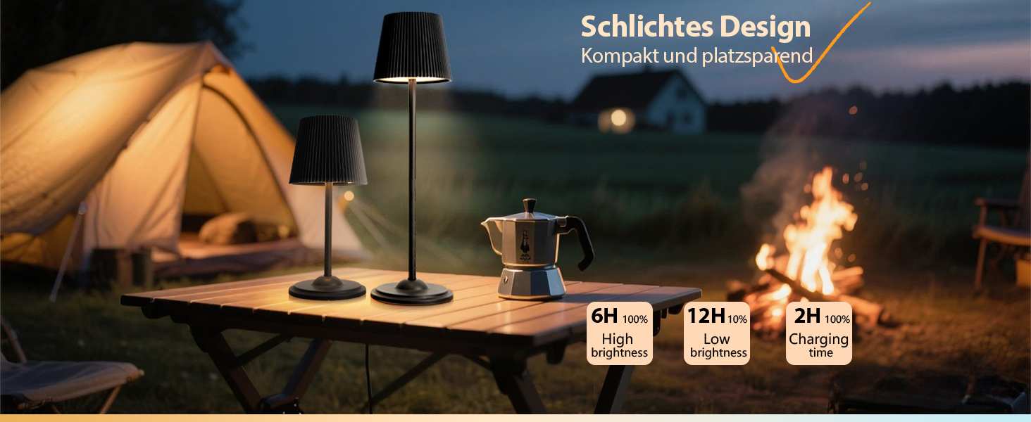 Світлодіодна настільна лампа бездротова з регулюванням висоти, USB-C нічник з 3 режимами освітлення та димером, портативна металева акумуляторна лампа для вітальні, спальні та вулиці (Чорна)