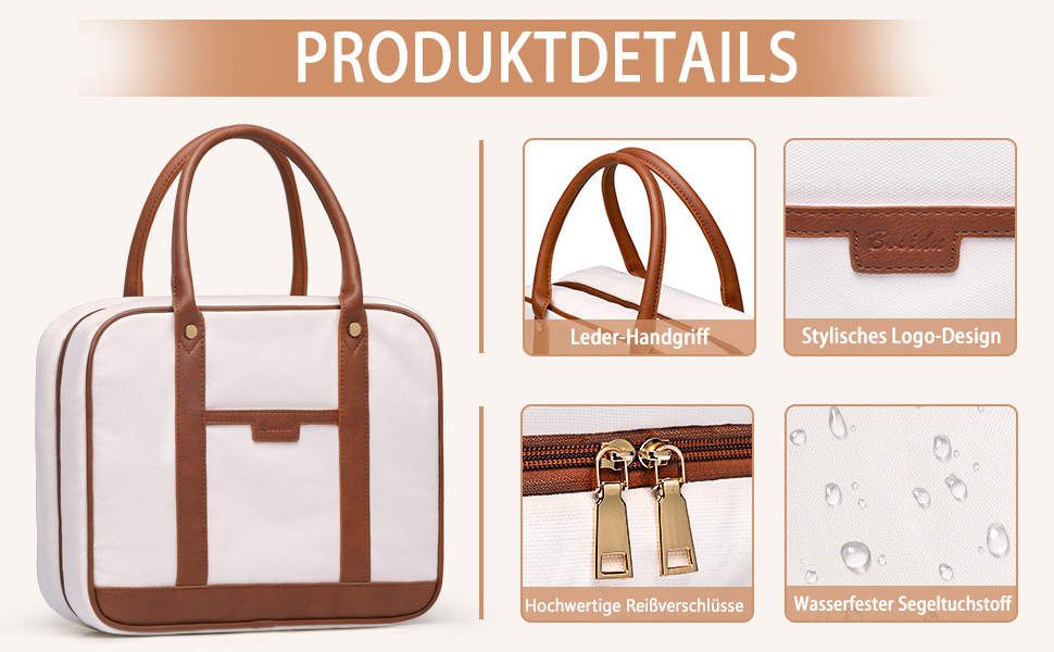 Косметичка для подорожей на підвішування з великою місткістю, 4 відділення, гачок, для жінок, P-beige