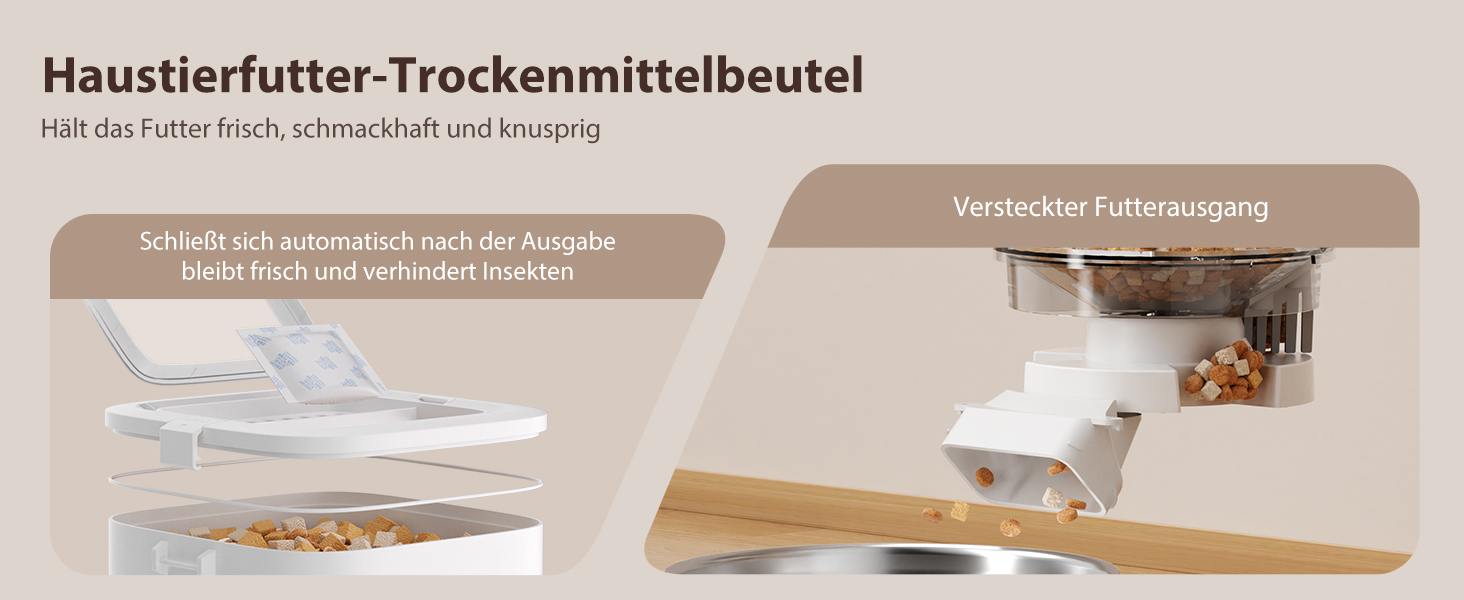 Автоматичний годівник для котів та собак з Wi-Fi, 5л, керування через додаток, 1-10 прийомів їжі на день