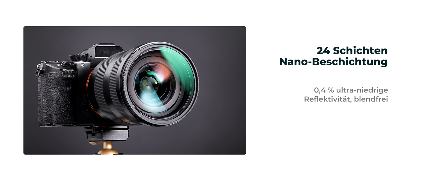 Набір фільтрів K&F Concept 77mm: поляризаційний (CPL), UV, ND1000 (Nano-Dazzle)