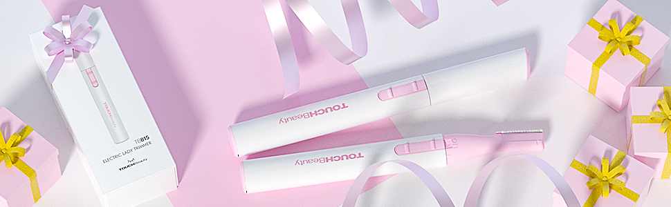 TOUCHBeauty Електричний тример для брів AG-815B (Рожевий) - прецизійний коректор з гребенем, бездротовий, для жінок