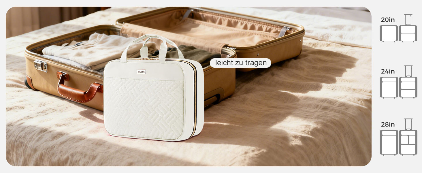 Косметичка для подорожей для жінок, прозора, з можливістю підвішування, для макіяжу та туалетних аксесуарів, біла