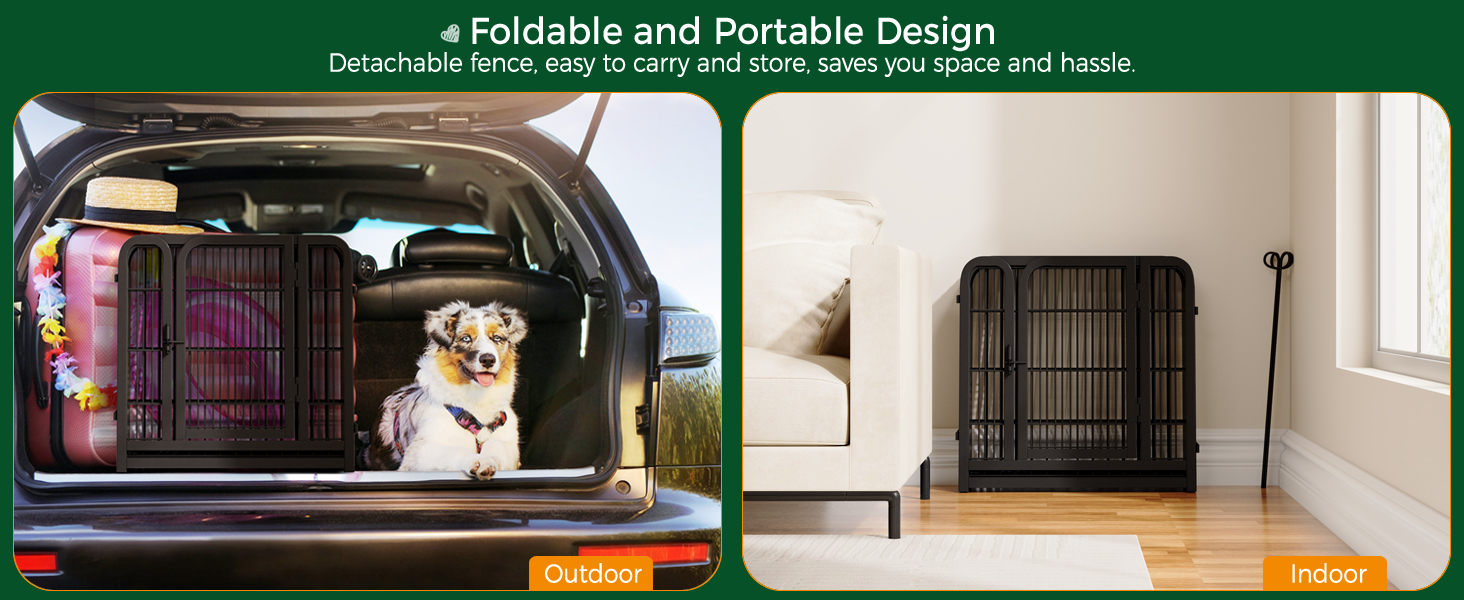 Лягу для цуценят Yaheetech, 12 секцій, 63 см, з 2 дверцятами, автоматичним замком, розкладний, для квартири та саду