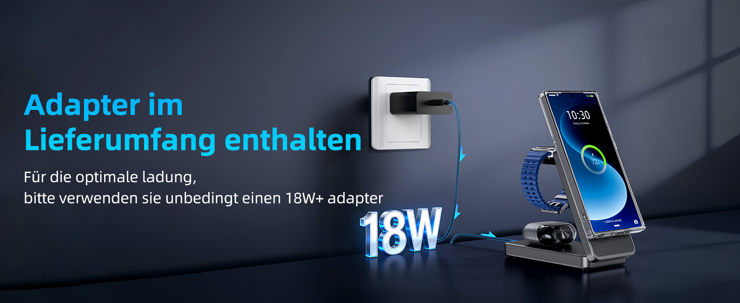 Бездротова зарядка 3-в-1 MagSafe для Samsung Galaxy S25 Ultra та інших моделей, з підтримкою годинників та навушників