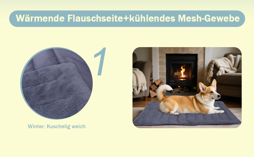 Килимок для тварин з підігрівом, літній охолоджуючий килимок, миючий, м'який, двосторонній, для собак та котів, самопідігріваючий, пухнастий, теплий, сірий