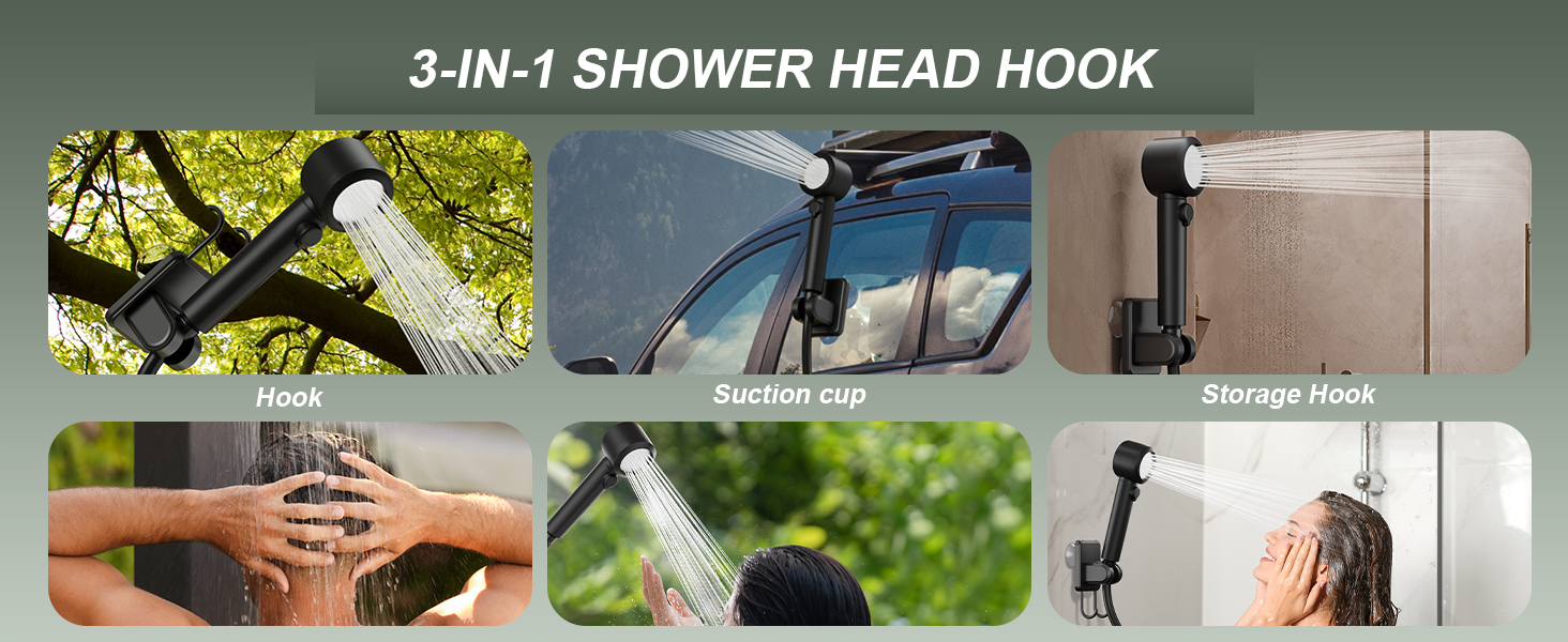 Митрікс Душ для кемпінгу портативний, 8000mAh з індикатором температури, 19 л, складаний відро, для кемпінгу, подорожей, саду, піших прогулянок, миття авто (чорний)