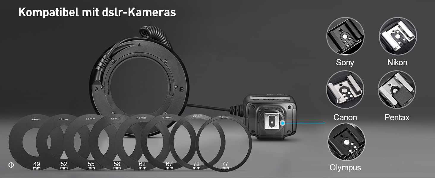 Godox ML150II: Компактний LED кільцевий світлодіодний світильник з регулюванням потужності для фото та відеозйомки