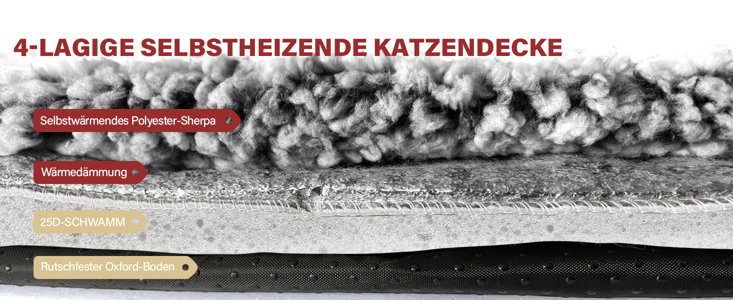 Самогріюча котяча деки Mora Pets: тепла, м'яка, 52x58 см, сіра. Самогріюча деки для котів та собак.