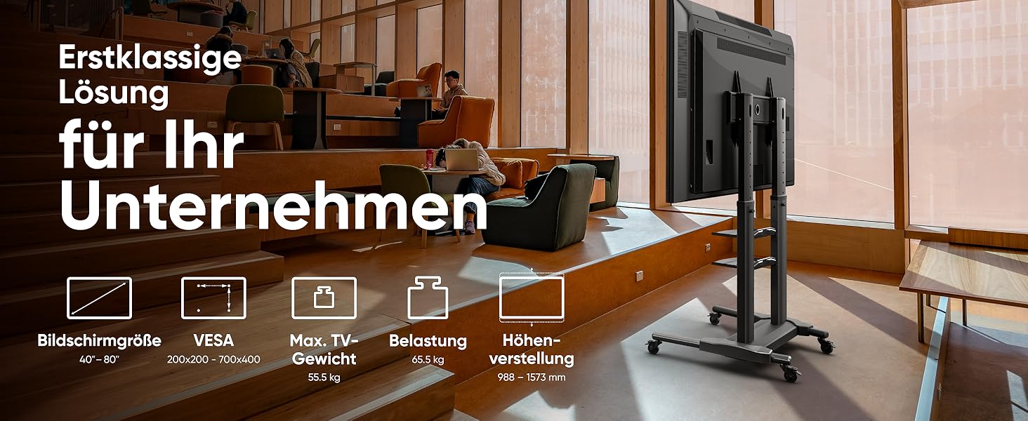 Мобільна підставка для телевізора ONKRON TS2771-B 40-80