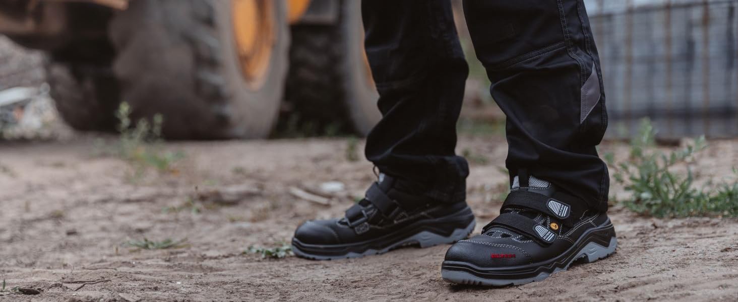 Робочі черевики ELTEN Scott XXT ESD S1PS, текстильні, чорні, для жінок та чоловіків, з пластиковою захисною капами (легші за сталеві), спортивні, 37 EU