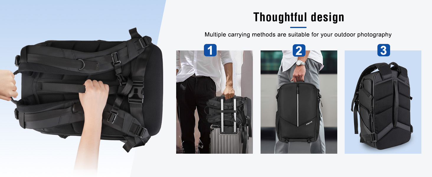 MOSISO Рюкзак для фотокамери, водонепроникний, для Canon/Nikon/Sony, з відділенням для ноутбука 16