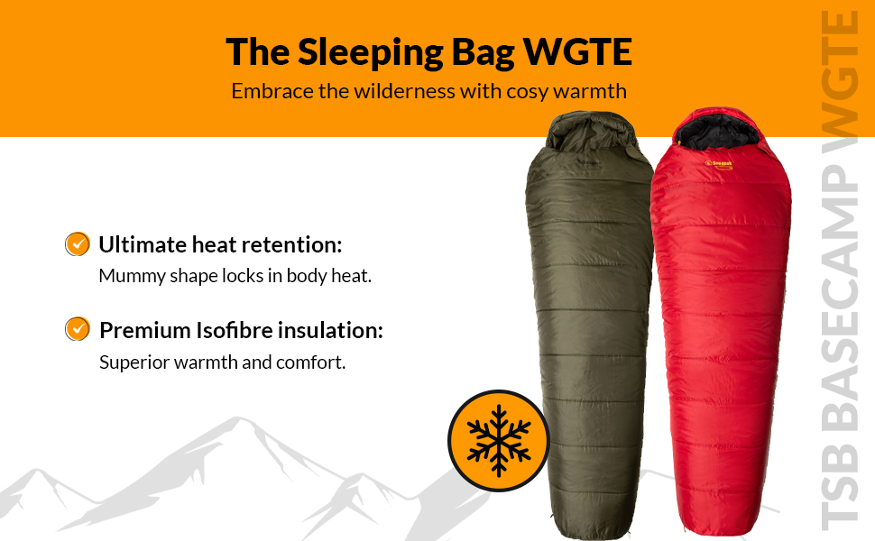 Спальний мішок Snugpak WGTE з ізоляцією Isofibre – для холодної погоди, легкий, компактний, мумієподібний. З компресійним мішком для кемпінгу та походів. Капюшон на шнурку, двостороння блискавка, оливковий колір, ліва блискавка.