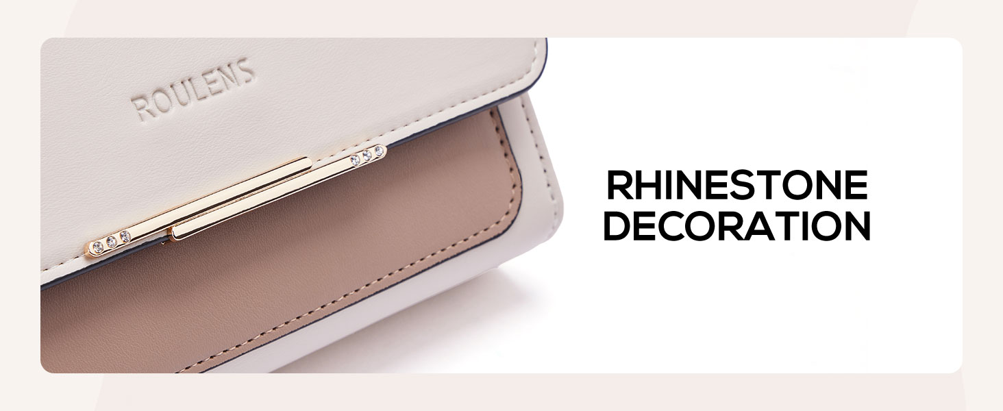 Сумка Roulens Klein через плече для жінок, чорна: невелика крос-боді сумка з екошкіри для паспорта та телефону, регульований ремінець