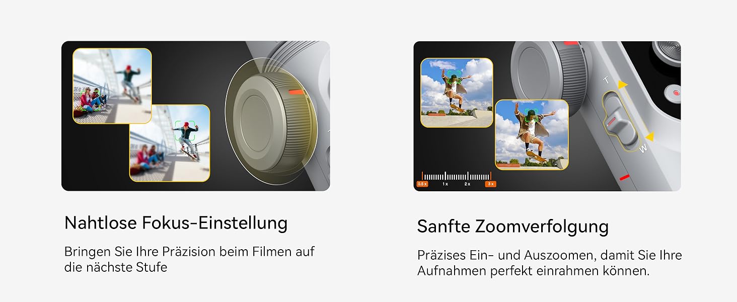 Стабілізатор для смартфона AOCHUAN 3-осьовий з RGB-підсвічуванням, для iPhone/Android, з функцією відстеження обличчя, сірий (Smart X Pro AI)