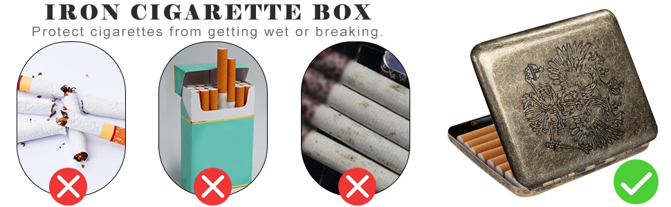 Металеве тютюнотримач для 20 сигарет, золотий, Ritter