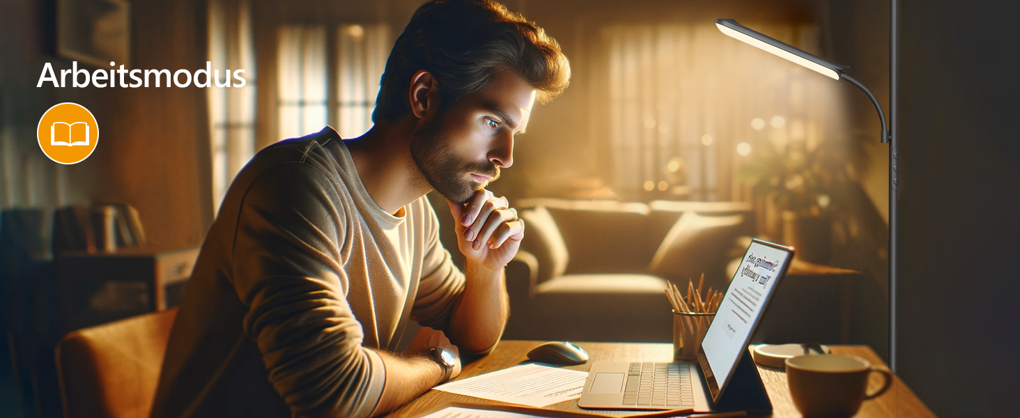 Стійка лампа для вітальні з регулюванням яскравості, 42W LED, 4200LM, з регулюванням кольору 2700K-6500K, з пультом та сенсорним керуванням