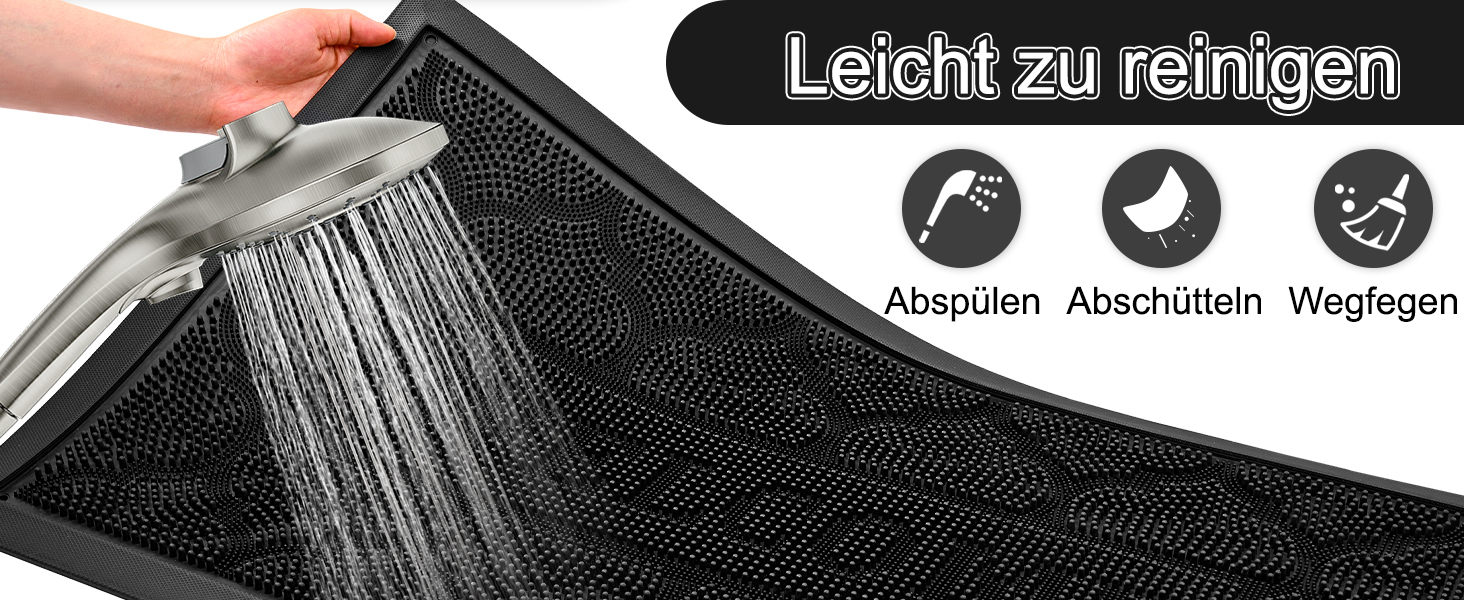 Килимок для дому та вулиці Alishomtll 43x75 см - водонепроникний, неслизький, миючий