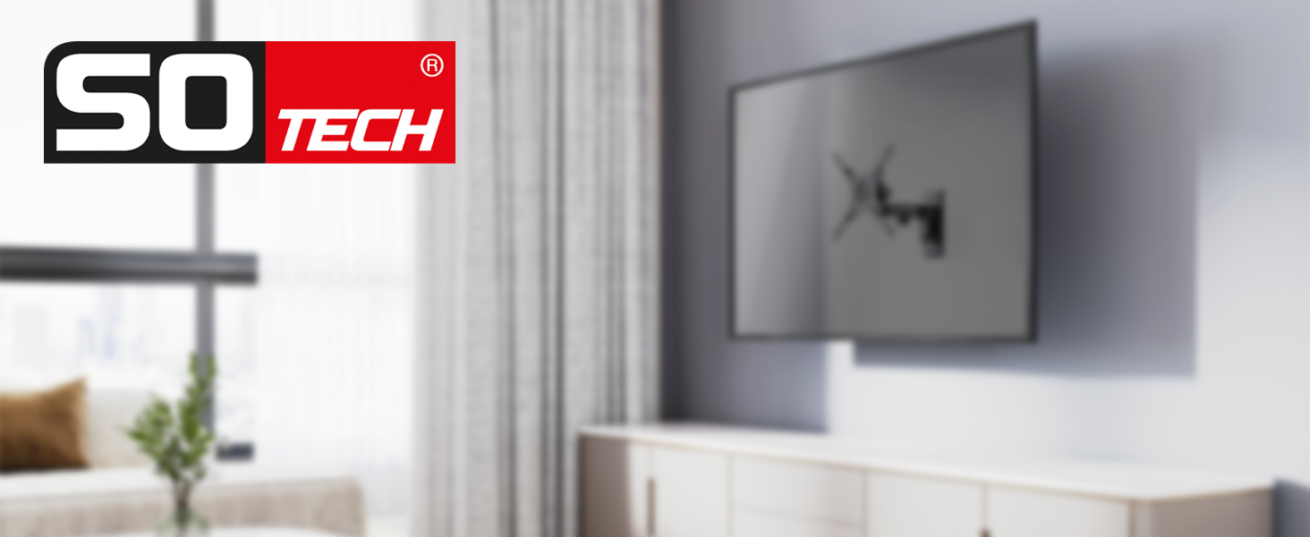 Кріплення для телевізора SOTECH DH-01-37: складане, поворотне, регульоване по висоті, нахилене, для екранів 17-37 дюймів, до 20 кг, VESA-сумісне