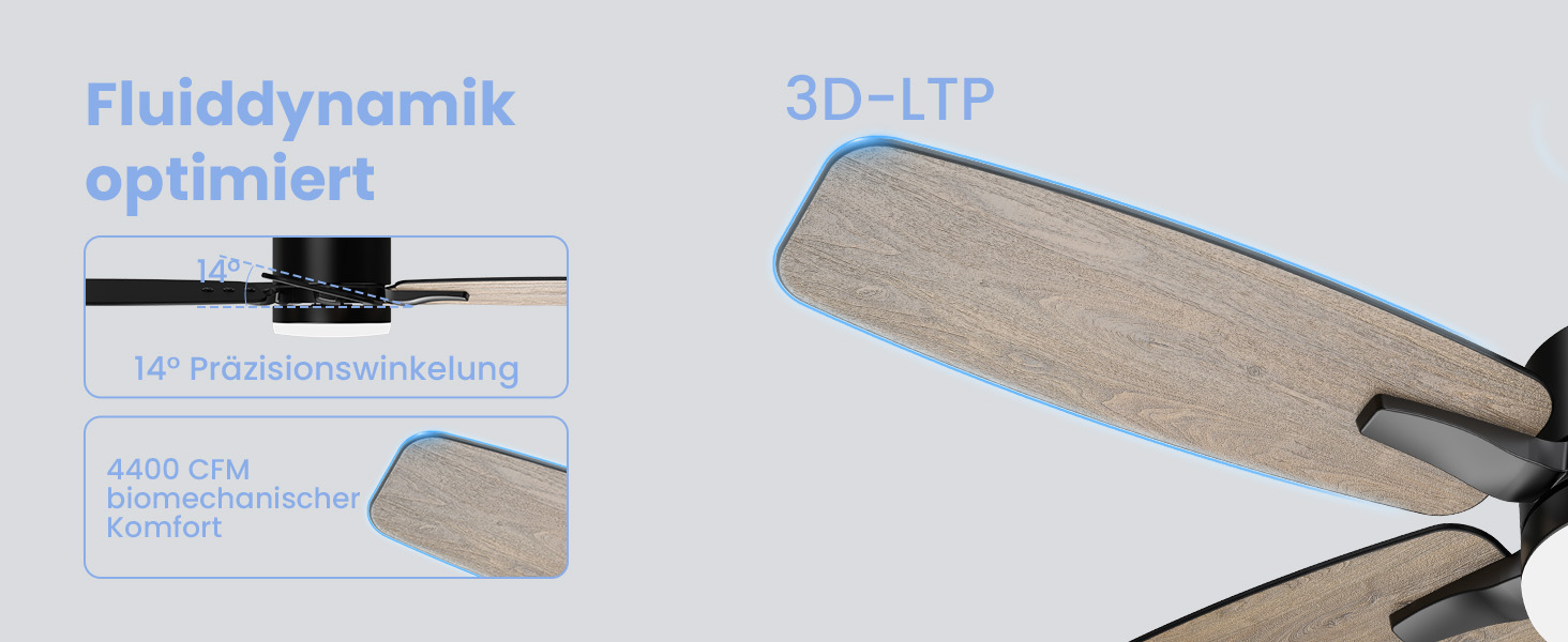 Стелянка вентилятор 106 см з підсвіткою та двосторонніми лопатями, тихий вентилятор з LED-лампою та пультом керування, для спальні та вітальні, DC мотор, штанга темне дерево
