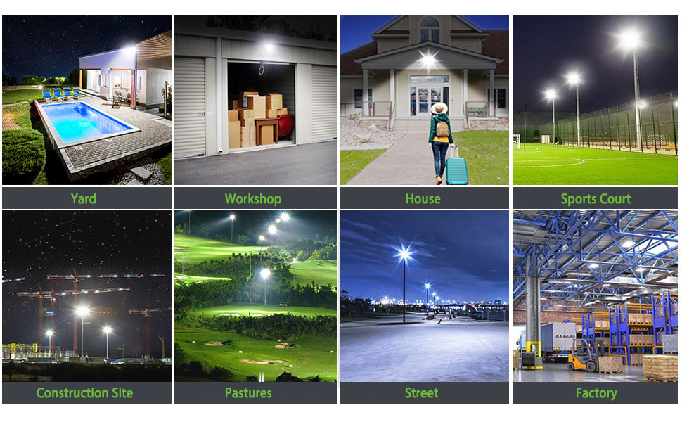 LED прожектор для вулиці YIQIBRO 50 Вт, 2 шт., 5000 Лм, 7000K, IP67, холодне світло для саду, гаража, тераси