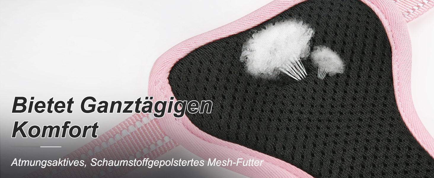 Шлейка для собак HEELE з регулюванням натягу, світловідбиваючі елементи, м'яка ручка, контроль, 2 металеві кільця, для малих, середніх та великих собак, Aree, Зелений, C-Aree Grün (XS, Uni-Pink)