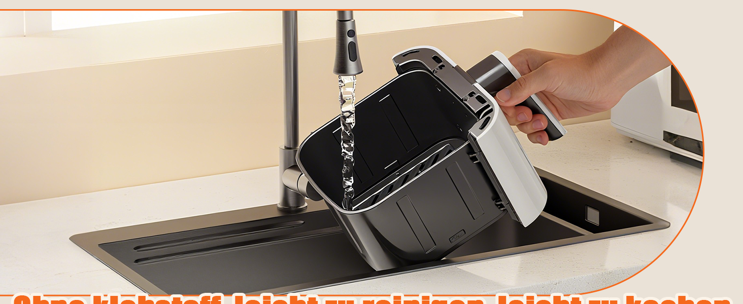 Фритюрниця Deime з гарячим повітрям 2.5 л, компактна цифрова Airfryer для випікання, розігріву та смаження, антипригарне покриття