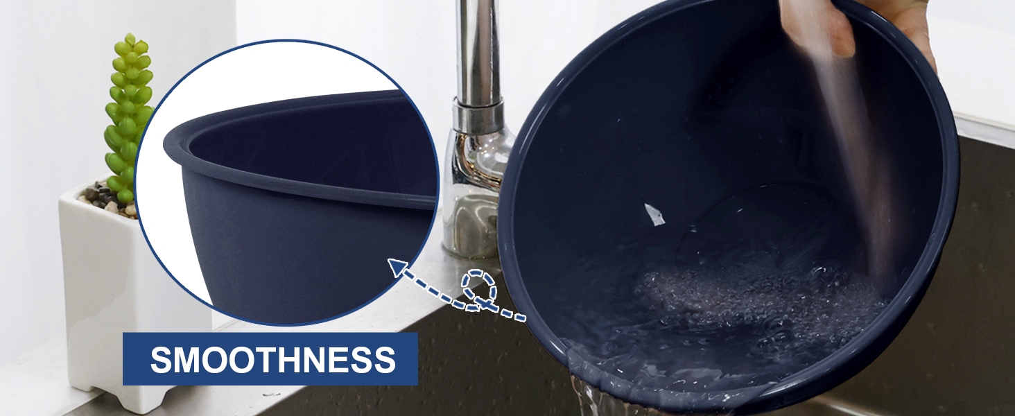 Набір міксерських чаш BoxedHome (12 шт.) з кришками, синій. Багатофункціональні миски для салатів та приготування їжі з пластику, неслизькі, стійкі, для кухні