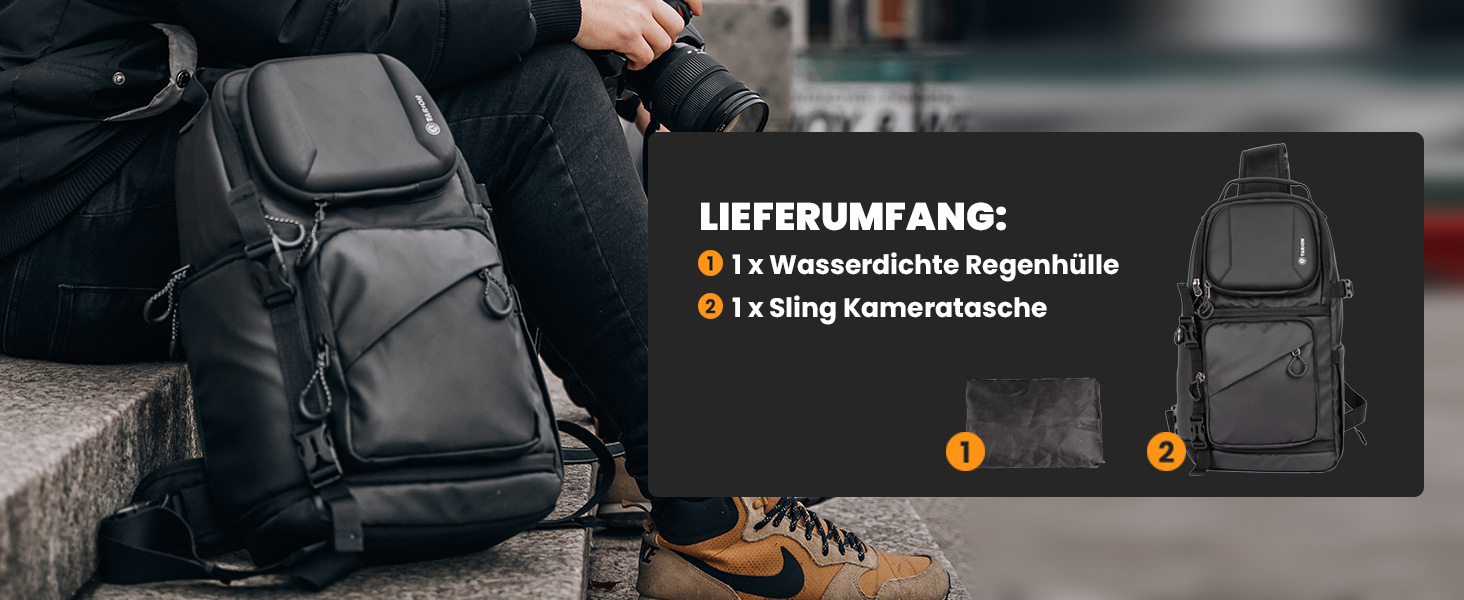 Чохол для камери TARION: водонепроникний, для DSLR/SLR, з дощем.іком, чорний