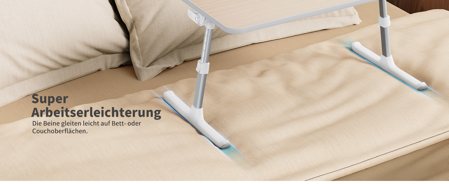 Приставний столик SAIJI для ноутбука з регулюванням висоти, 5 рівнів, складаний, для дивану/підлоги, 52*30 см, теак, 60*33 см